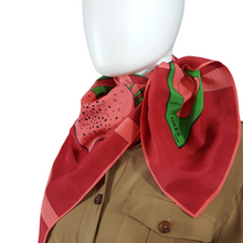 Load image into Gallery viewer, Gres Windowpane Flower Silk Scarf
