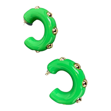 Load image into Gallery viewer, Image Gang Jade Acrylic Stud Hoop Earring