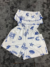 Load image into Gallery viewer, Gloria's Fashions 1990s Cotton Beach Print Romper