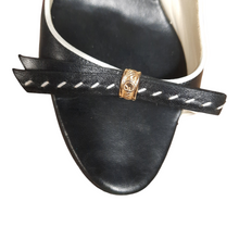Load image into Gallery viewer, St. John Open Toe Heels Black and White Shoes Size 7 1/2