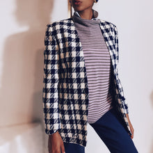 Load image into Gallery viewer, Louis Feraud Metallic Stripe Cashmere Shell Size 12