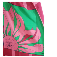 Load image into Gallery viewer, Gres Windowpane Flower Silk Scarf