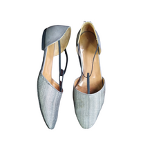Load image into Gallery viewer, Giorgio Armani Silk Pointy Toe D' Orsay Flats