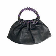 Load image into Gallery viewer, Taryn Nicole Leather Drawstring Gemstone Bag
