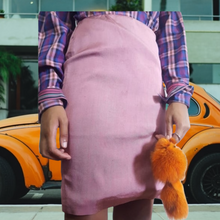 Load image into Gallery viewer, Versace Raw Silk Pink Pencil Skirt sz 40