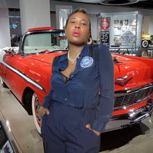 Load image into Gallery viewer, J.Crew ❌ Ralph Lauren Custom Navy Silk Button Down Blouse with Fringe size M/10