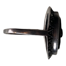Load image into Gallery viewer, Antique Victorian Mourning Sterling Black Onyx Marcasite Ring
