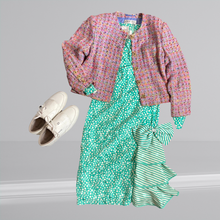 Load image into Gallery viewer, Junnie Leigh - 80s Silk Jacquard Polka Dot Print Midi Dress | Junnie Leigh - Shop Vintage Dresses