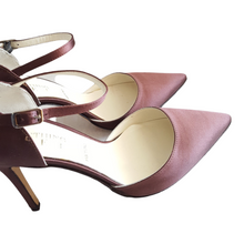 Load image into Gallery viewer, Something Bleu Satin Pointy Toe Heels size 7