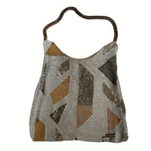 Load image into Gallery viewer, Salvaged NoWa by Narai, Silk Georgette Beaded Droopy Shoulder Chain Strap Bag
