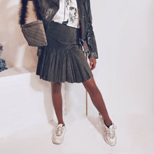 Load image into Gallery viewer, DVF Suede Pleated Mini sz. 8
