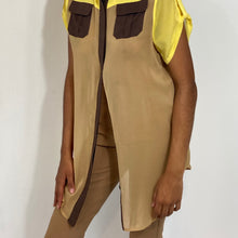 Load image into Gallery viewer, Silk_Blouses_Color Blocked_Tops_Lucille Golden_Vintage