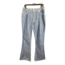 Load image into Gallery viewer, 90s Tommy Hilfiger Jean's Pinstripe Flare Jean's size 13