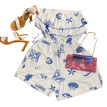 Load image into Gallery viewer, Gloria's Fashions 1990s Cotton Beach Print Romper