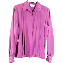 Load image into Gallery viewer, Vintage Silk Blouse Hudson's Detroit Size 12 Petite