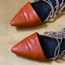 Load image into Gallery viewer, Custom Painted Alexander Wang Suede Pointy Toe Flats size 40
