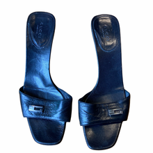 Load image into Gallery viewer, Vintage Black Gucci Open Toe Mules sizes 39