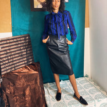 Load image into Gallery viewer, Prestige Club Leather Pencil Skirt Size 12