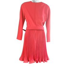 Load image into Gallery viewer, Scaasi Bergdorf Goodman Red Pleated Dress Size S