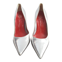 Load image into Gallery viewer, 90s Les Tropeziennes Silver Leather Pumps sz 36
