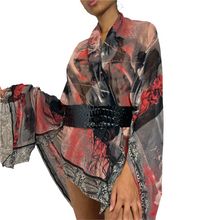 Load image into Gallery viewer, Jean Paul Gaultier Maille Classique Paris Vintage Tatoo Sheer Mesh Print Scarf/Dress