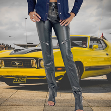 Load image into Gallery viewer, Coach_Black_Leather_Skinny Pants_Lucille Golden Vintage