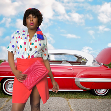 Load image into Gallery viewer, Nicola Polka Dot Blouse sz. M