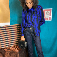 Load image into Gallery viewer, 1960s Adolfo Saks Fifth Avenue Silk Secretary Blouse sz. S