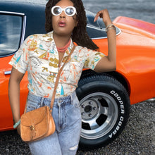 Load image into Gallery viewer, Courreges Paris Leather Crossbody Saddle Bag