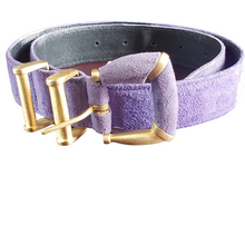 Load image into Gallery viewer, Vintage Carlisle Purple Suede Belt Size M