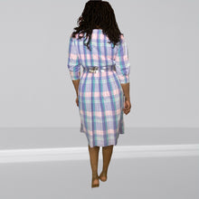 Load image into Gallery viewer, Matti Sport Purple Madras Plaid Dress