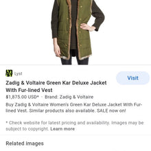 Load image into Gallery viewer, Zadig & Voltaire Deluxe Rabit Fur Vest Size M