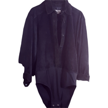 Load image into Gallery viewer, Lewmagram Suede Bodysuit Size L