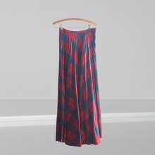 Load image into Gallery viewer, Wool 1970s Red Buffalo Plaid Maxi Skirt size S