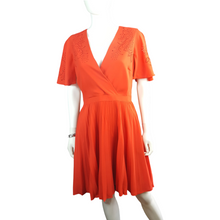 Load image into Gallery viewer, Karen Millen Pleated Laser Cut Dress Size 8