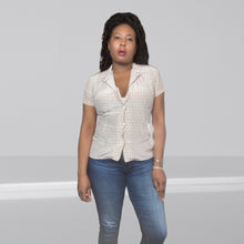 Load image into Gallery viewer, Halston H Print Silk Blouse sz. 10