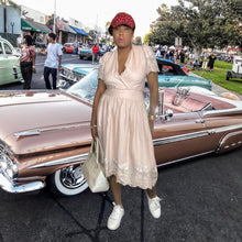 Load image into Gallery viewer, En Soir Linen Embroidered Dress Size L