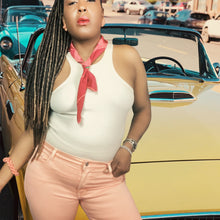 Load image into Gallery viewer, Gres Windowpane Flower Silk Scarf