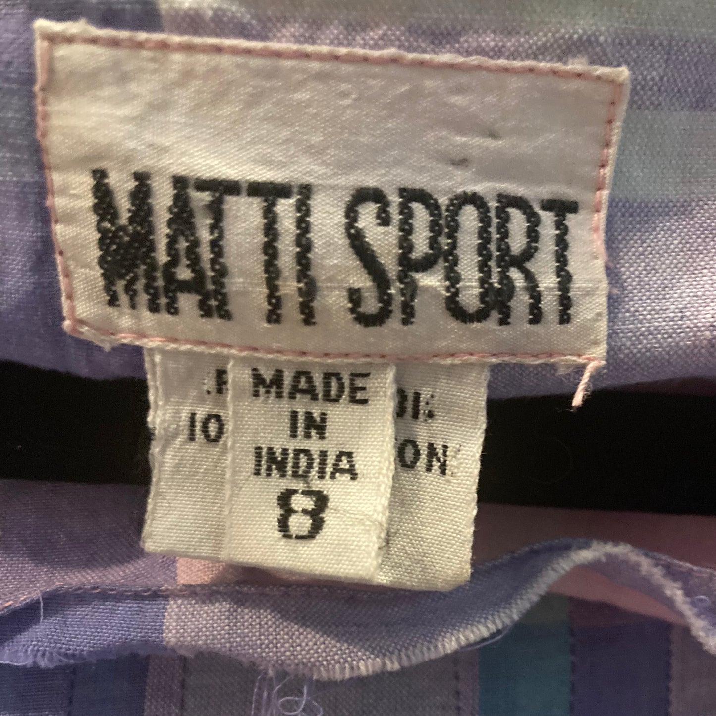 Matti Sport Purple Madras Plaid Dress