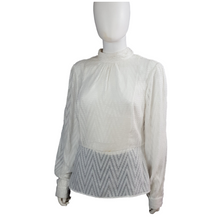 Load image into Gallery viewer, Karen Millen Jacquard Blouse size 12