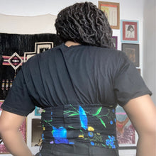 Load image into Gallery viewer, Black Floral Sweetheart Bustier Top sz. M