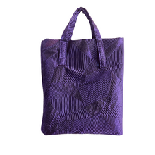 Load image into Gallery viewer, NoWa by Narai_Salvaged Fabrics_Tote Bag_Purple Bags_Recycled