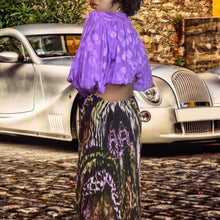 Load image into Gallery viewer, Vintage Flair Animal Print Crinkle Pleated Midi Skirt size XL