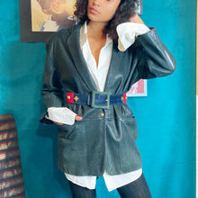 Load image into Gallery viewer, Claude Montana Pour Ideal Cuir Leather Blazer sz. M