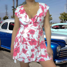 Load image into Gallery viewer, Free People Floral Ruffle Wrap Dress Size M