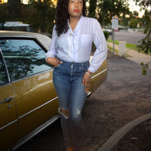 Load image into Gallery viewer, Diane von Furstenberg 70s Vintage Blouse Lilac size M