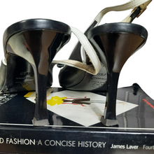 Load image into Gallery viewer, St. John Open Toe Heels Black and White Shoes Size 7 1/2
