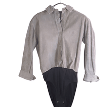 Load image into Gallery viewer, Lewmagram Suede Bodysuit Size L