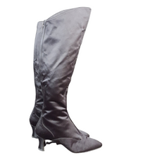 Load image into Gallery viewer, Yves Saint Laurent Satin Go Go Boots sz. 9 1/2