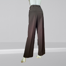 Load image into Gallery viewer, Donna Karan Brown Wool Crepe Trousers Size M